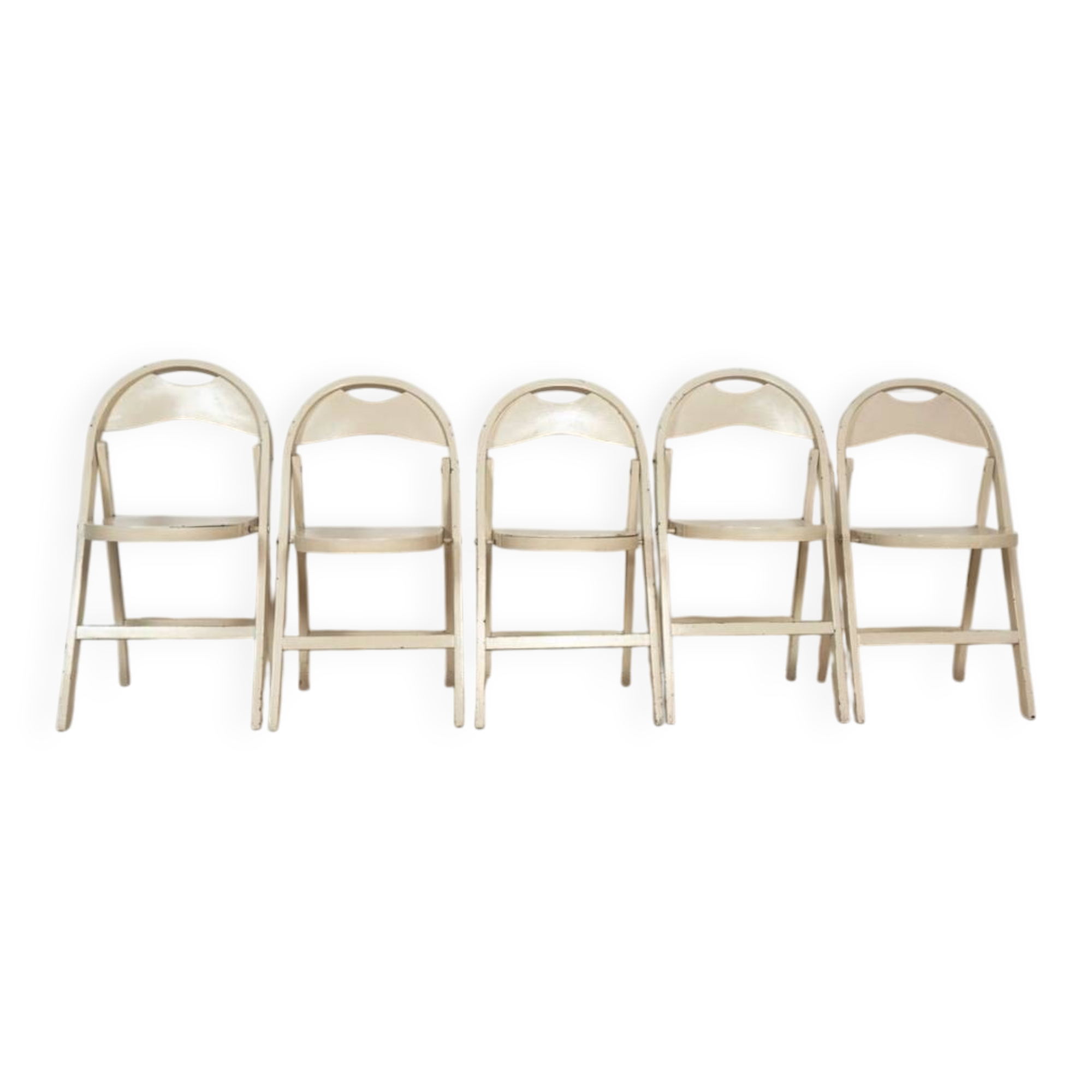 Set of 5 folding chairs from the 1930s by Thonet Mundus.
