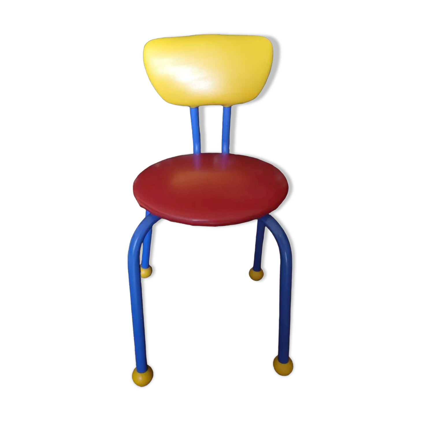 Colorful metallic children's chair - 1970s/1980s