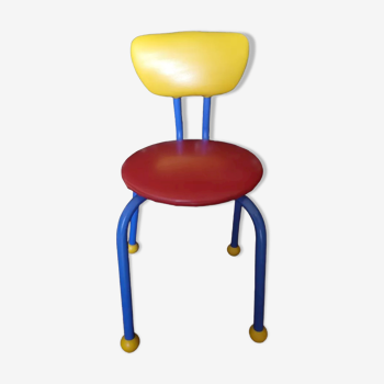 Colorful metallic children's chair - 1970s/1980s