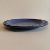 Ceramic plate, from Danish Knapstrup, in beautiful blue glaze.