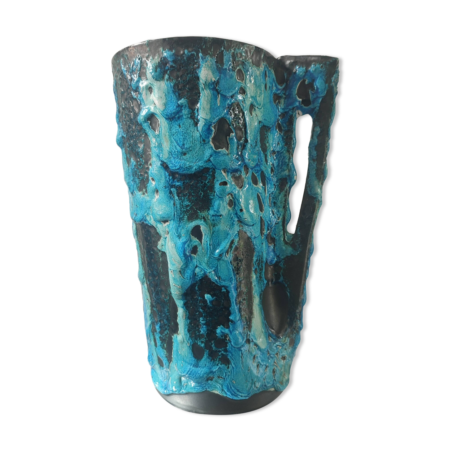 Large Vase Jug Enamels of the Glaciers Cyclops Charles Cart.
