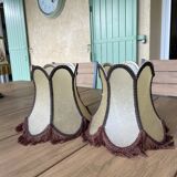 Stretched leather lampshade