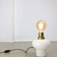 Mid-century Italian Brass & Opaline Table Lamp