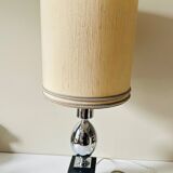 Vintage 70s metal and marble lamp