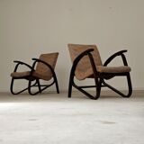 Pair of Art Deco armchairs by Jan Vanek 1930