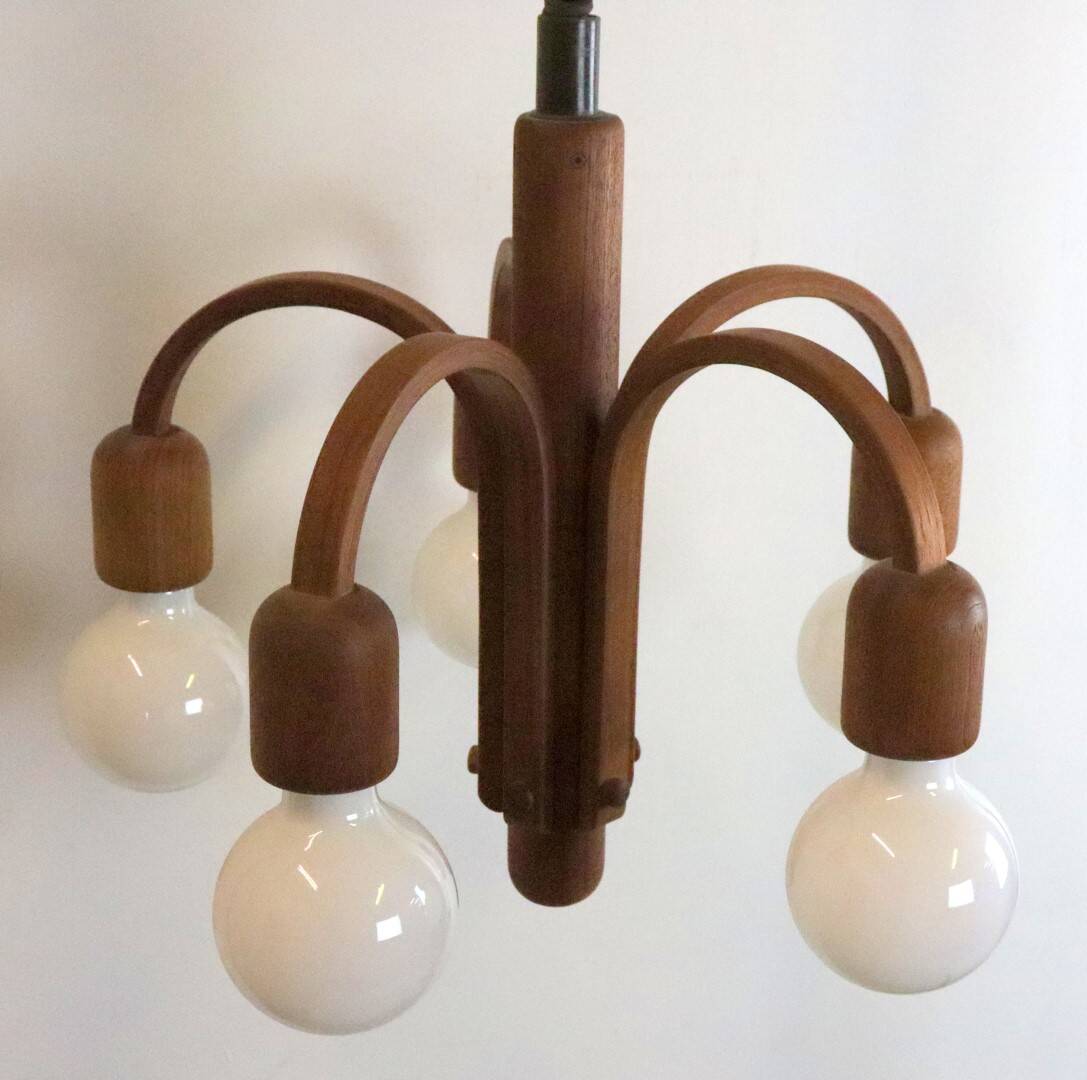 Deens design teak Domus hanglamp