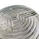 Portuguese mid century clear swirl glass flush mount bathroom light lamp 1960s