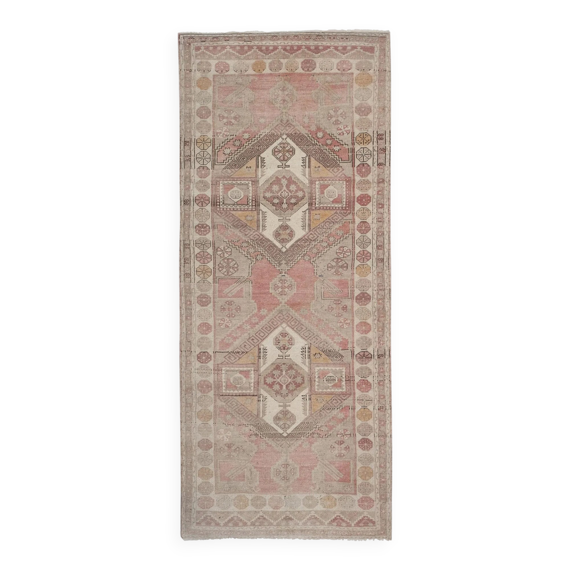 Vintage Turkish hallway rug 157x370 cm