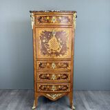 Louis XV marquetry secretary, Napoleon III period