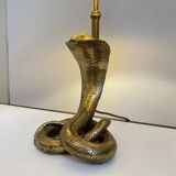 Lampe à poser 'Cobra' en bronze doré Hollywood Regency ca 1970
