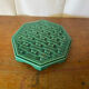 Antique DIGOIN Green Ceramic Trivet France