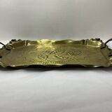 Brass tray with rose pattern