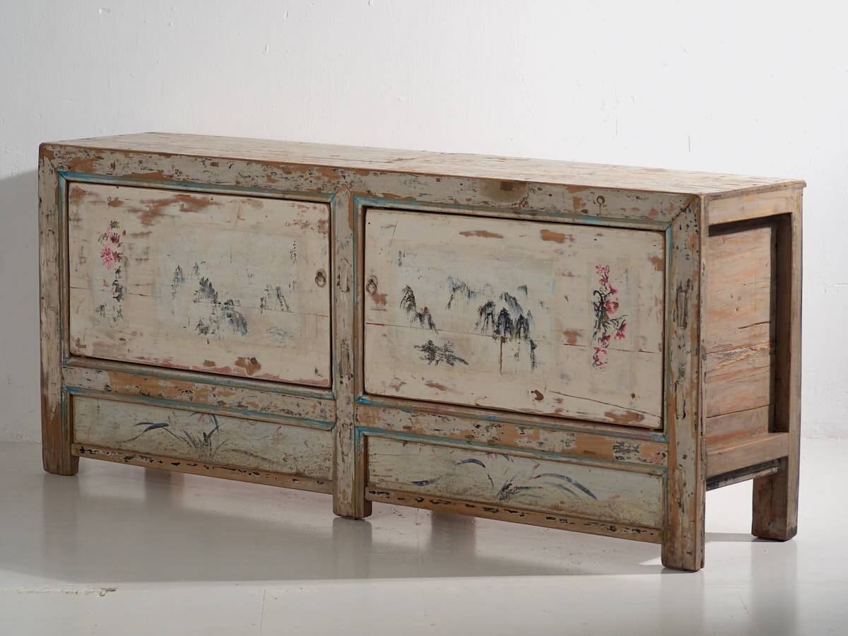 Antique white solid wood sideboard (circa 1920)
