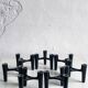 Set of 7 Black Candle Holders Design Koziol Hommage 2005 Germany