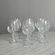 10 crystal liqueur glasses with floral motifs, Matignon model