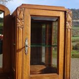 Buffet Art Déco en noyer avec marbres et guérites