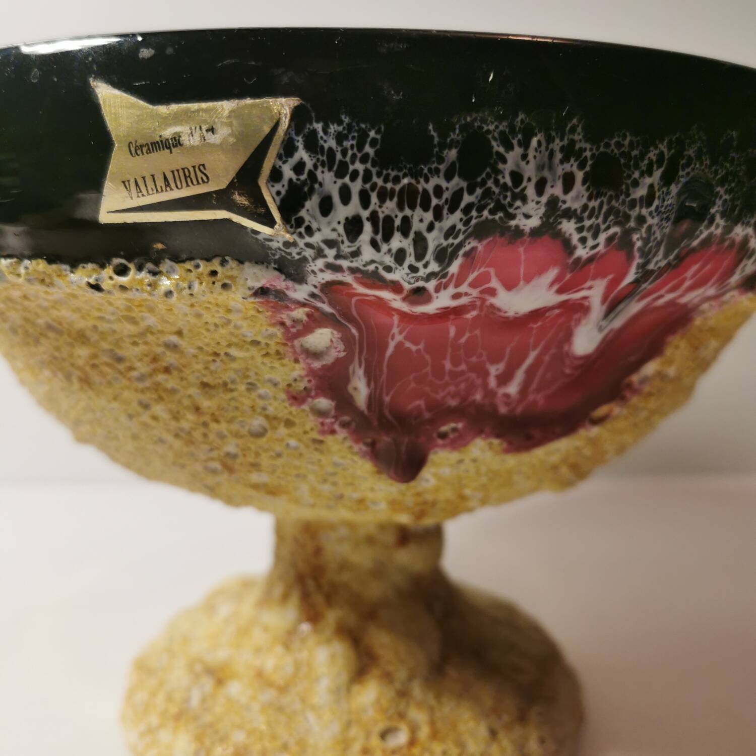 Fruit Salad, Punch or Sangria Service in Vallauris Fat Lava/Lave ceramic