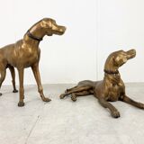 Life size brass dog sculpture, 1960s