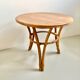 Tripod coffee table made of bamboo / rattan, 1960s - 70s