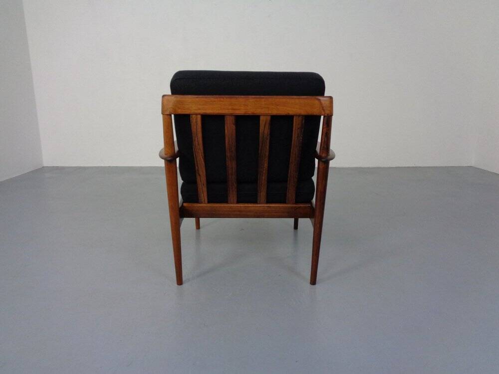 Danish Model 56 Armchair in Rosewood by Grete Jalk for Poul Jeppesen, 1960s