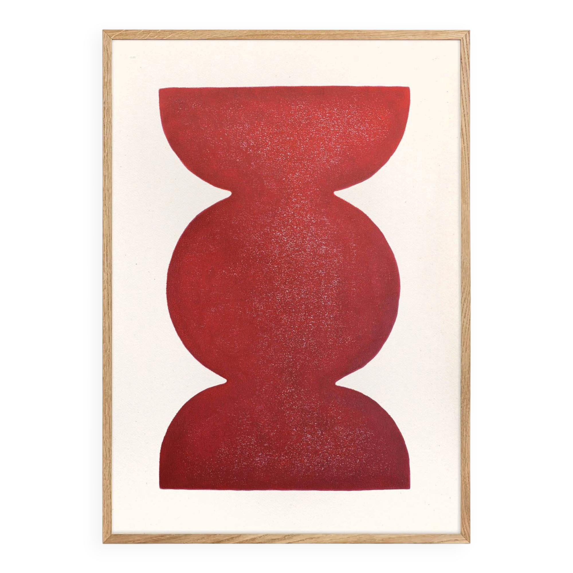 Abstract painting 50x70cm "Romy" red signed Eawy