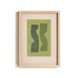 Painting on old paper - B48 and B66 - abstract paintings signed Eawy