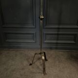 Brutalist ironwork floor lamp 1970 tripod base