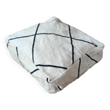 White kilim Berber pouf