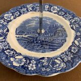 Blue and white porcelain servant or display Palissy Pottery Staffordshire England 1960