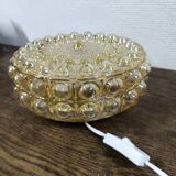 Amber bubble glass round ceiling light Philips 1960