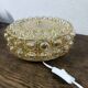 Amber bubble glass round ceiling light Philips 1960