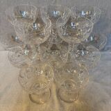 14 glasses of Stuart Crystal Carlingford champagne