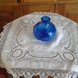 Blue glass vase. Art Deco