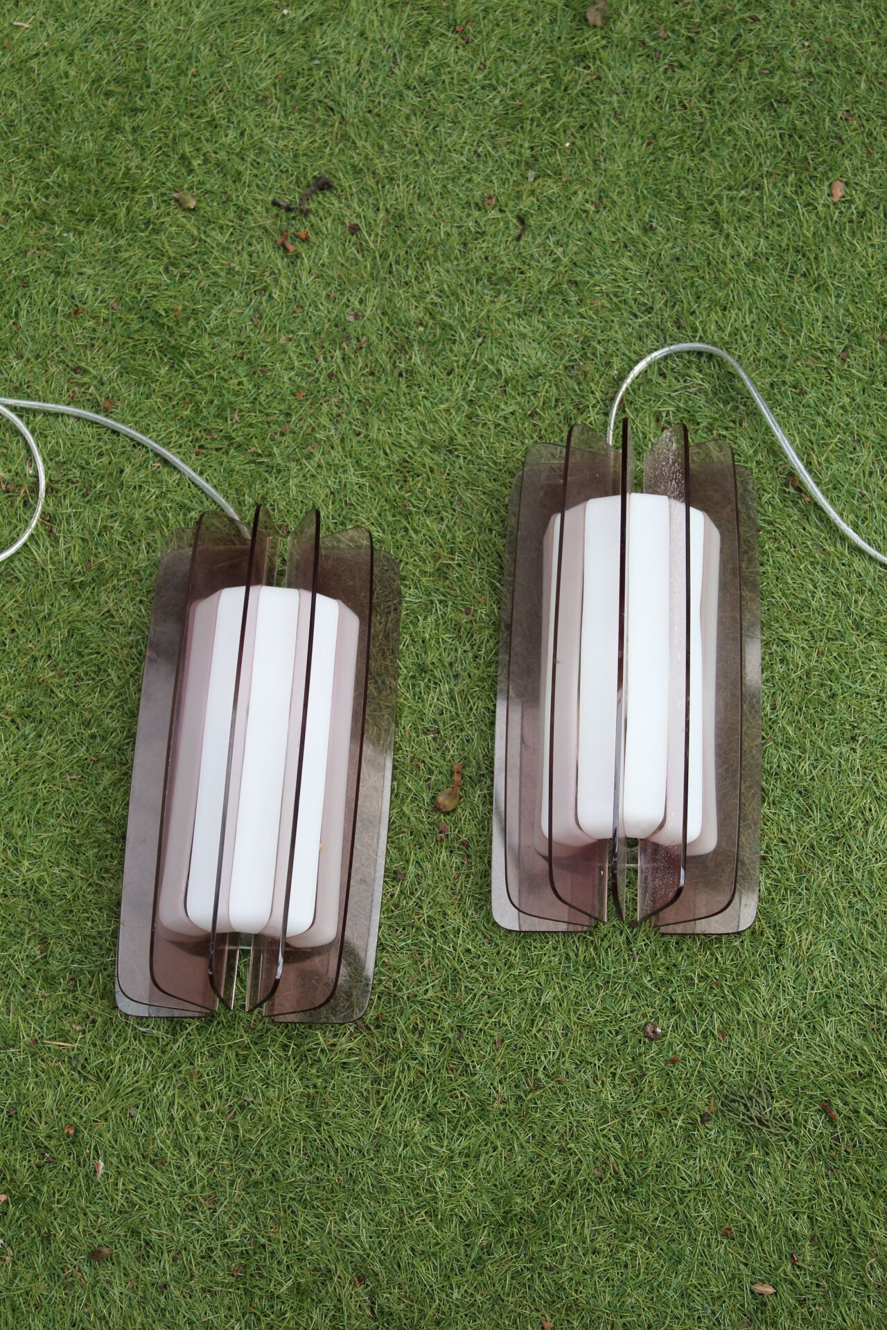 Set sconces Guzzini bagno vintage 70s
