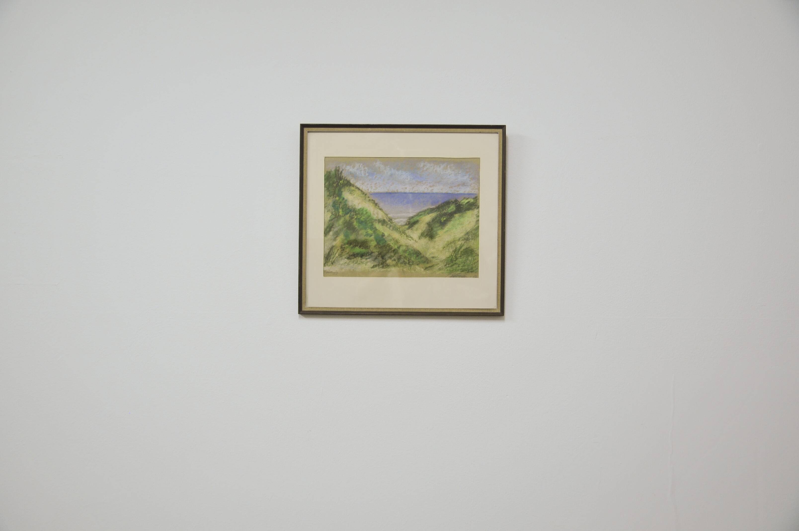 vintage brown frame painting dunes