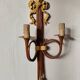 bronze-painted metal wall light, 2 lights, Napoléon III style lamp