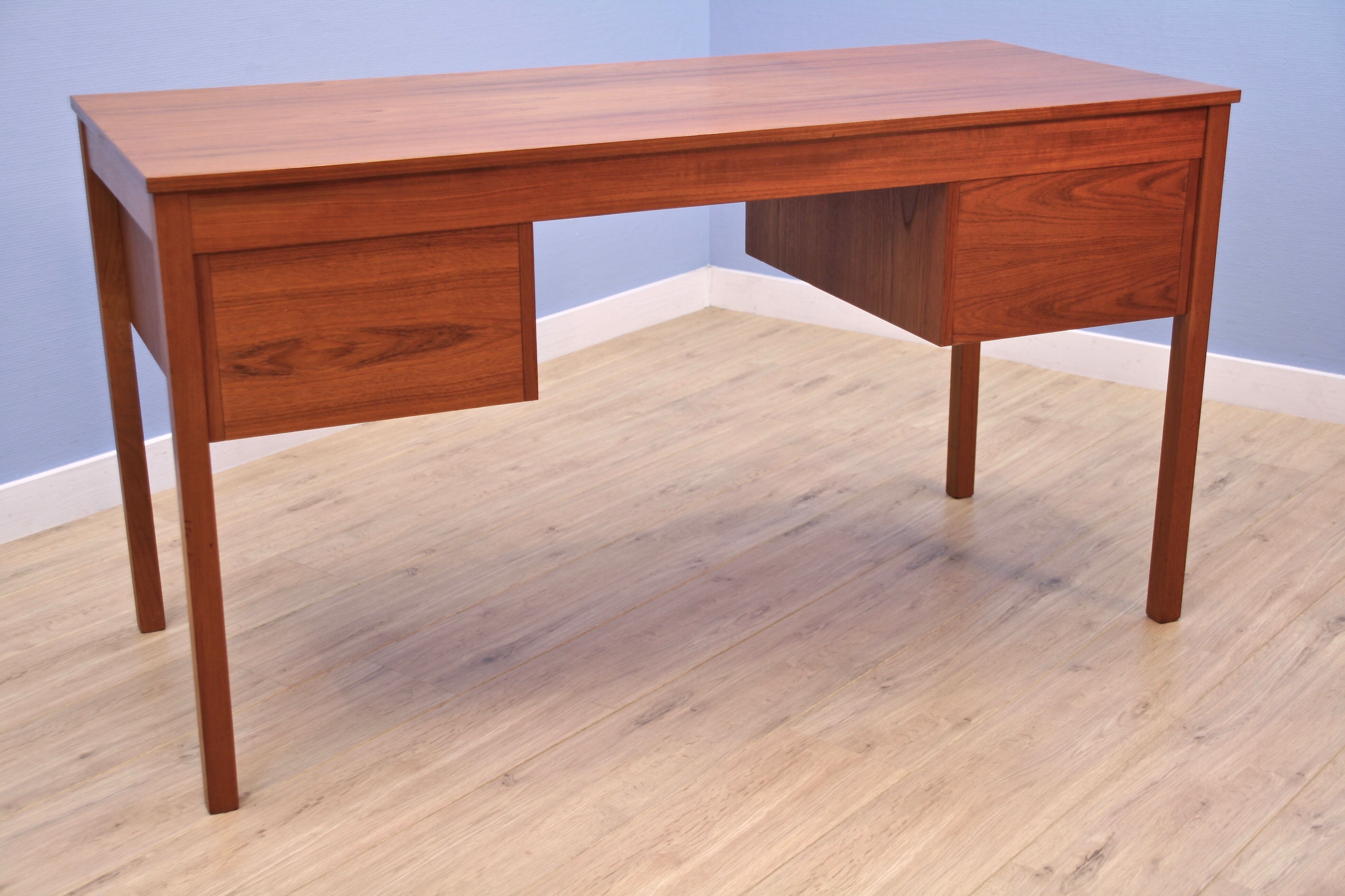 Danish writing desk in teak by Domino Møbler Danmark, 1960s