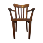 Wooden armchair with armrests