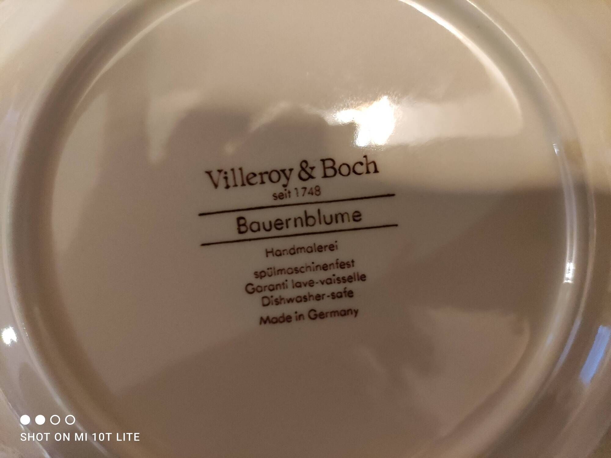 Set of 6 hollow plates Villeroy and Boch model Bauernblume