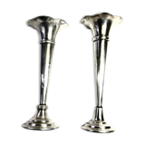 Victor saglier (1809-1894) pair of silver metal soliflore vase