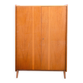 Elegant beechwood wardrobe by František Jirák for Tatra nábytok, 1960´s