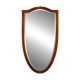Early Biedermeier Large Antique Pearwood Shield Wall Mirror, Vienna, 1820s