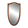 Early Biedermeier Large Antique Pearwood Shield Wall Mirror, Vienna, 1820s