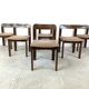 Vintage brutalist dining chairs, set of 6 - 1970s
