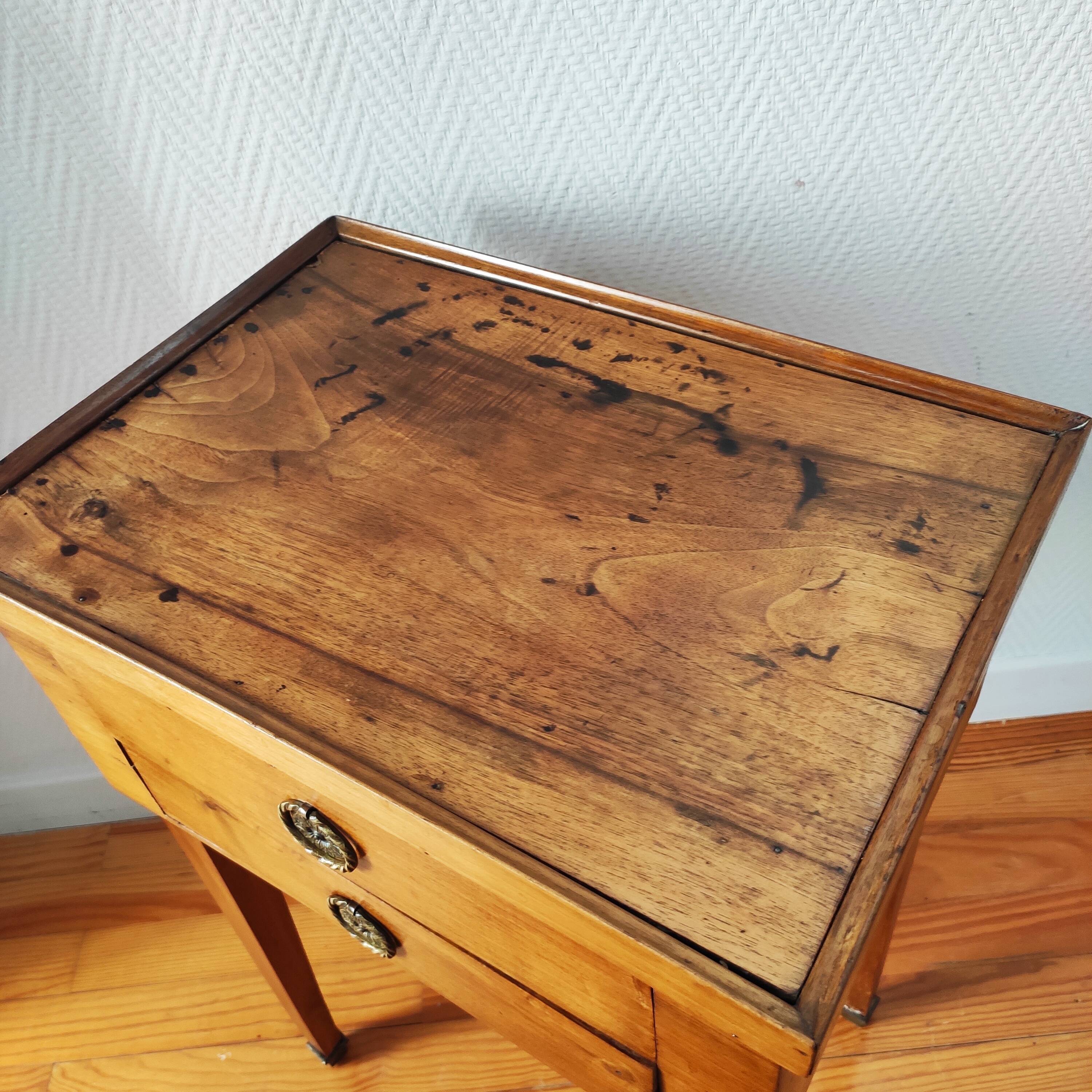 Antique walnut chiffonier bedside table
