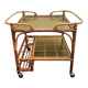 beautiful rattan and bamboo serving cart from the 1960s/70s