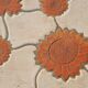 Ceramic coffee table Vallauris "Sunflower" signed Barrois