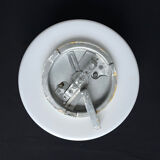 Round minimalist opaline ceiling light fixture