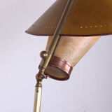 Italian floor lamp in brass was conical adjustable in inclination and height 1950