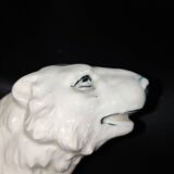 Ceramic white bear lamp